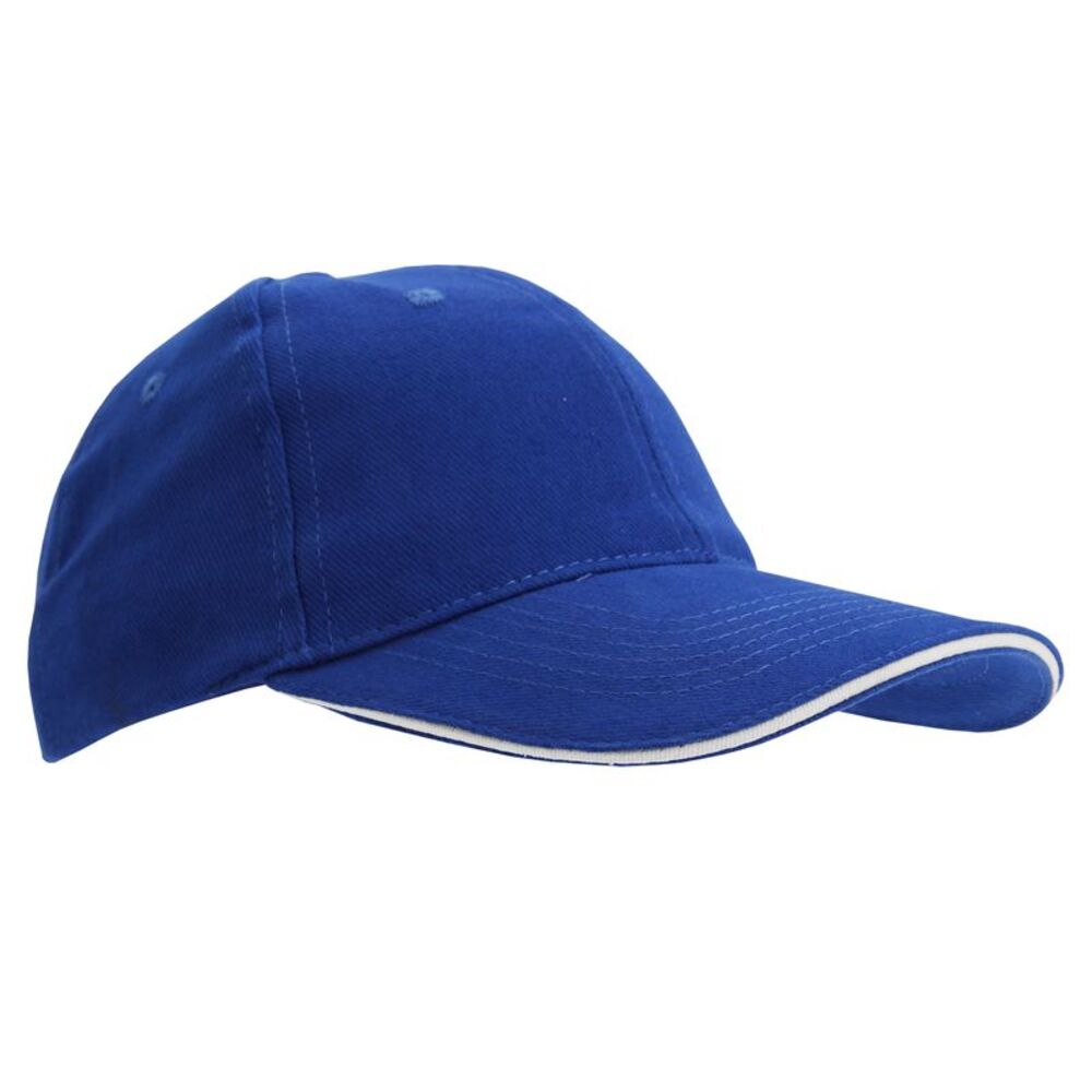 SOLS Unisex Buffalo 6 Panel Baseball Cap / Royal Blue/White